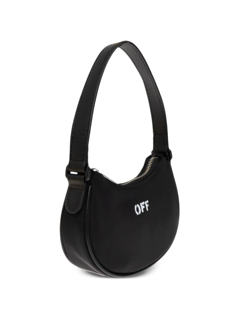 Off-White Kids logo-print shoulder bag Zwart