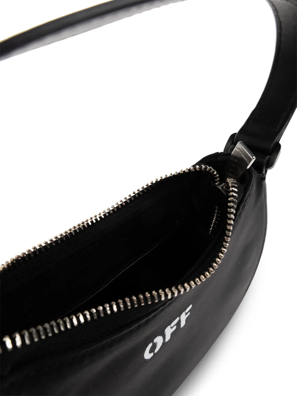 Off-White Kids logo-print shoulder bag Zwart