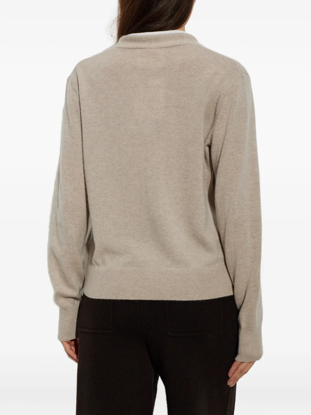 Lisa Yang Vani layered-effect button-down cardigan Beige