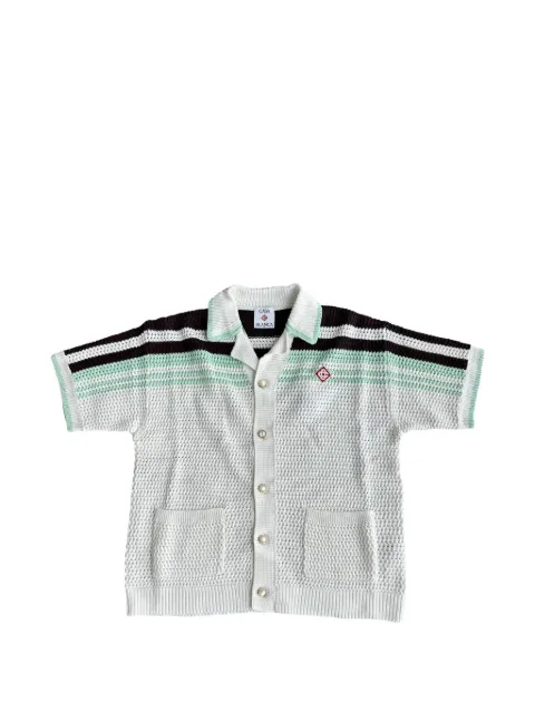 Casablanca striped crochet shirt