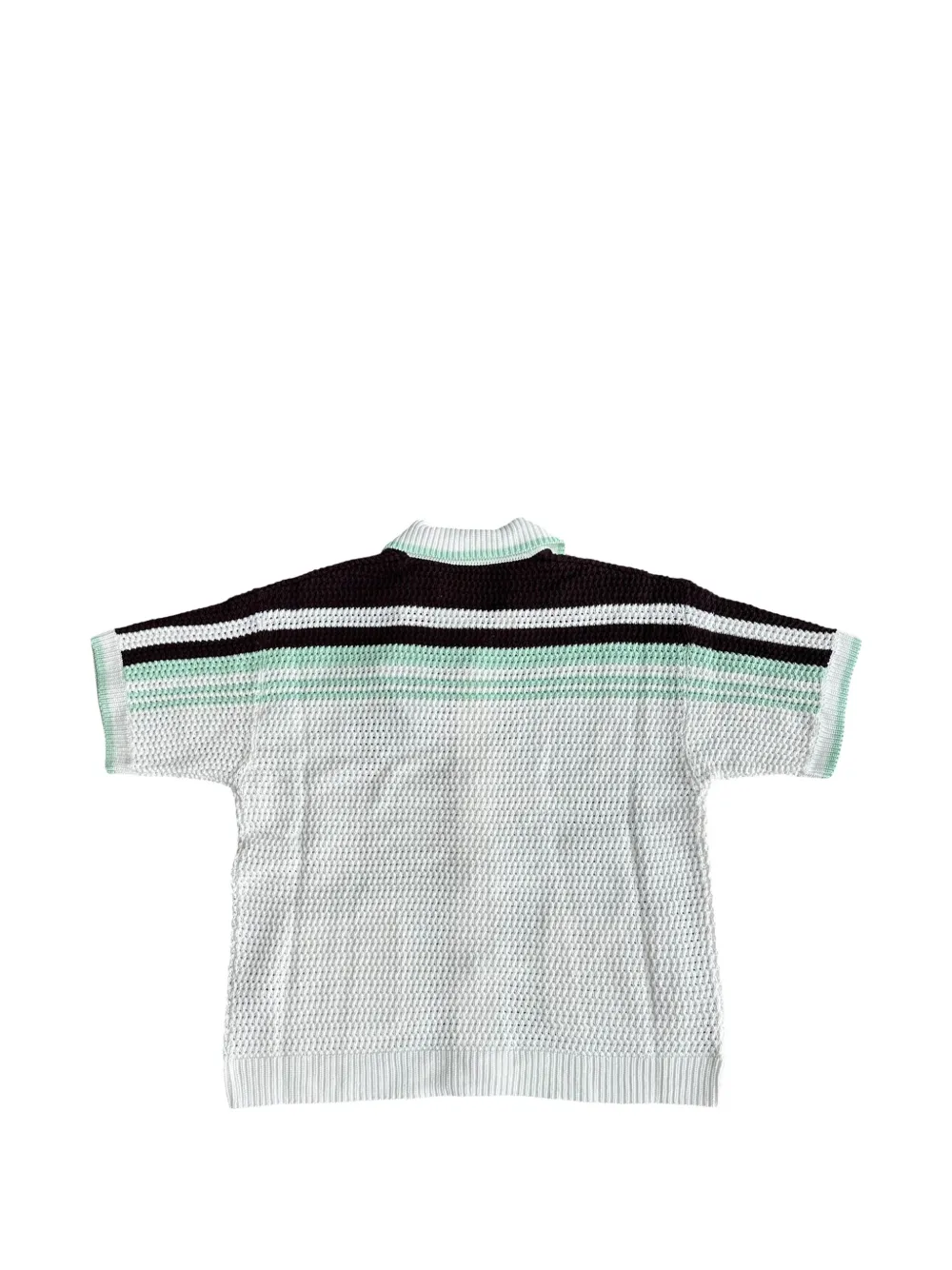 Casablanca striped crochet shirt Wit