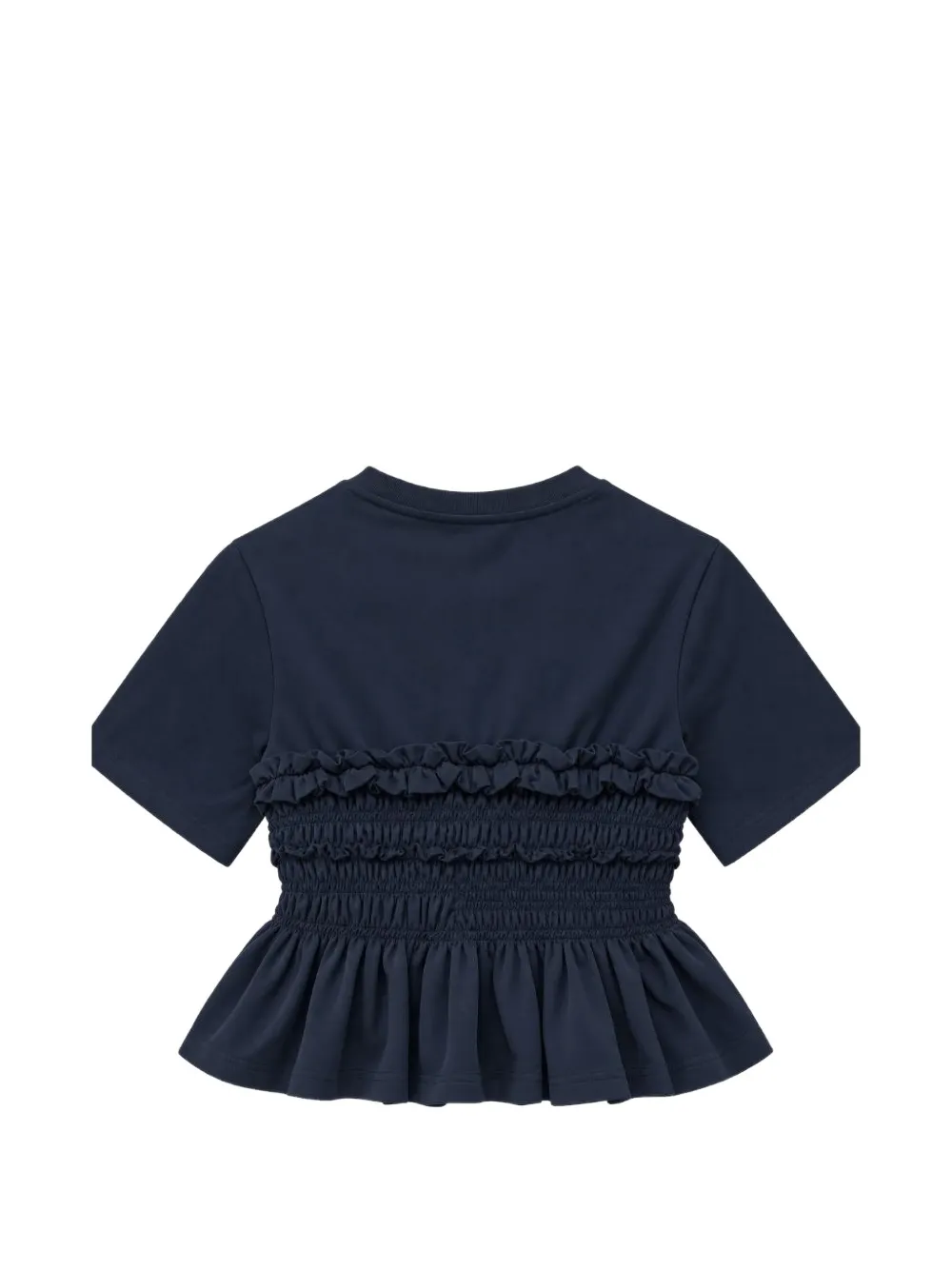 Cecilie Bahnsen ruched peplum T-shirt Blauw