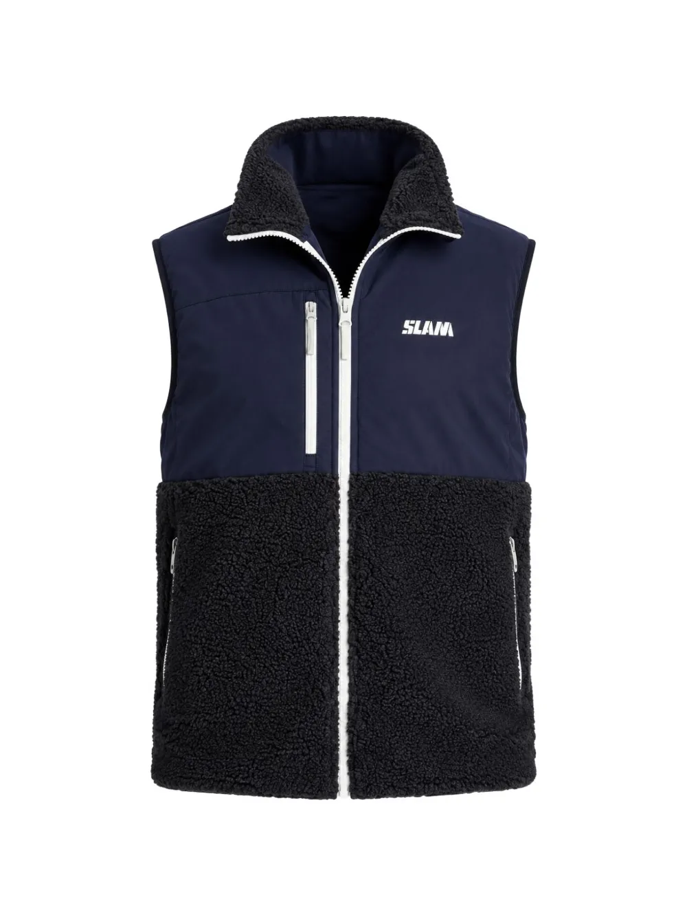 SLAM Altura teddy-panels gilet Blauw