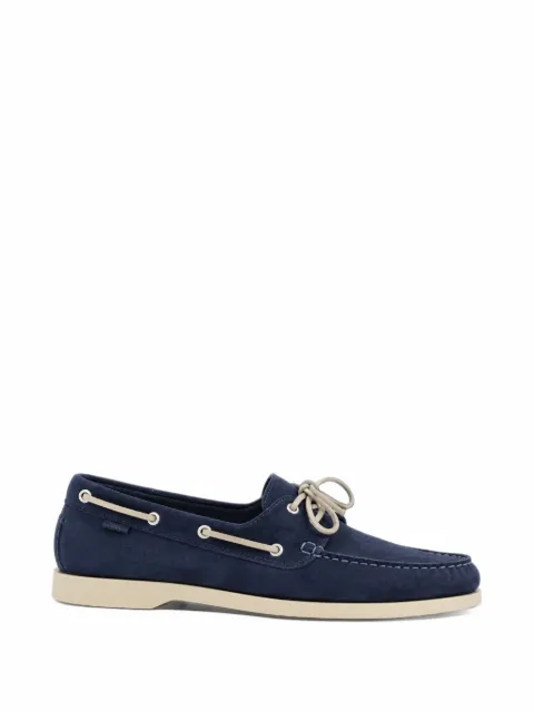 SLAM lace-up nubuck-leather boat shoes