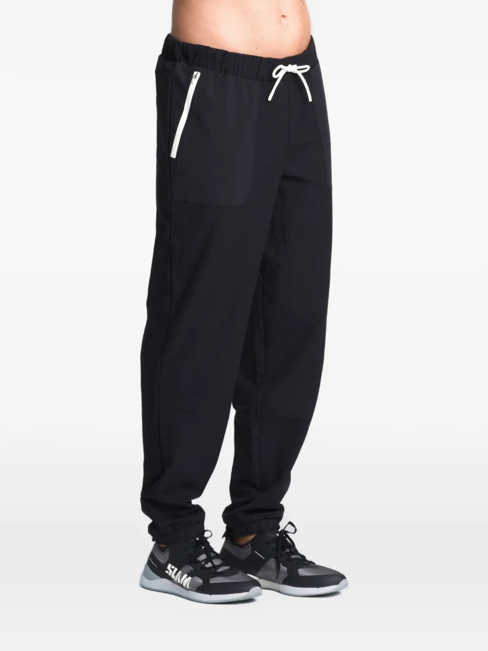 SLAM Altura Grid drawstring-waist track pants Blauw