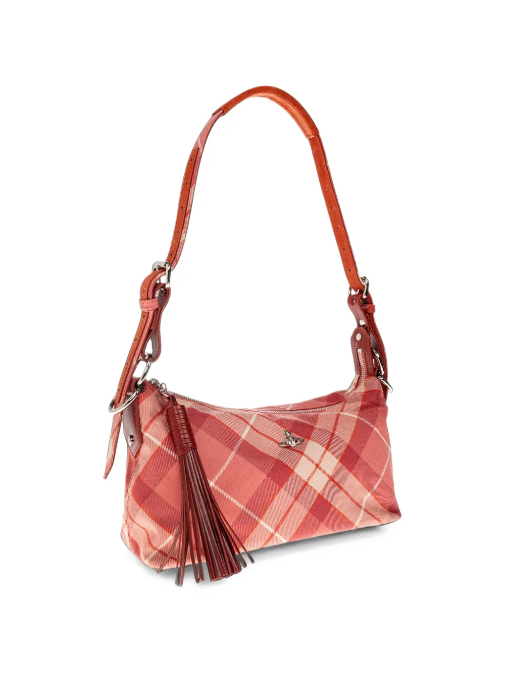Vivienne Westwood Emma tartan shoulder bag Rood
