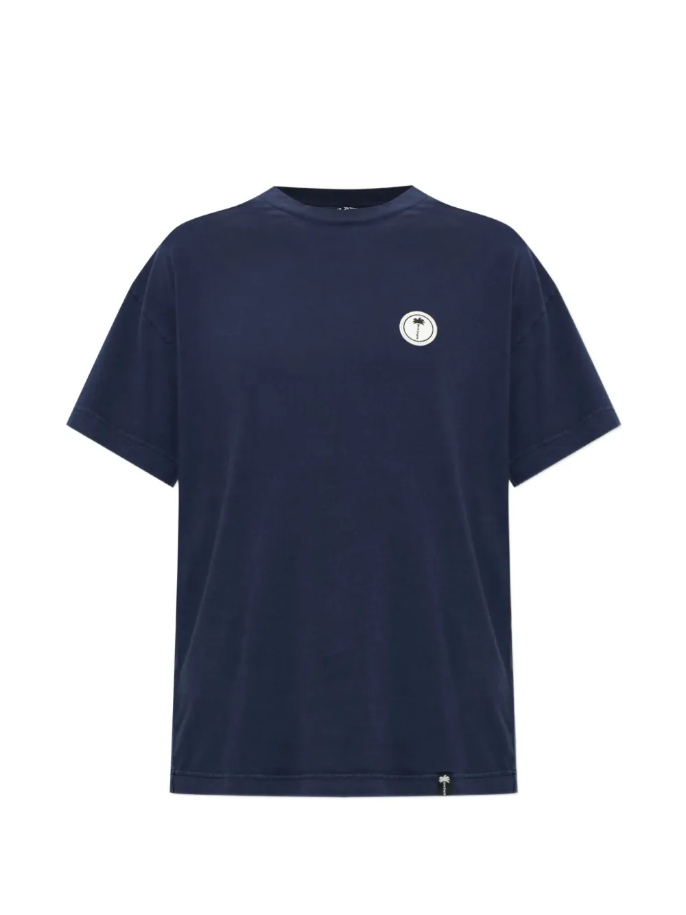 Palm Angels embroidered-logo T-shirt Blauw