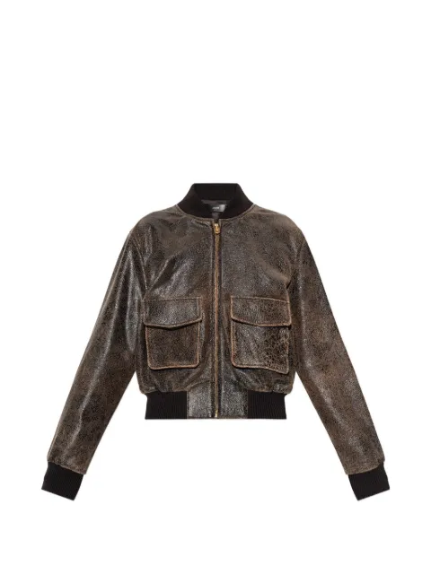 AMIRI Crackled leather bomber