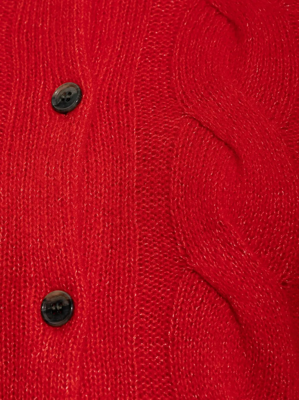 Lisa Yang Gwyneth cable-knit cardigan Rood