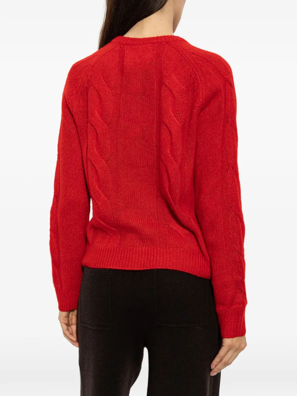 Lisa Yang Gwyneth cable-knit cardigan Rood