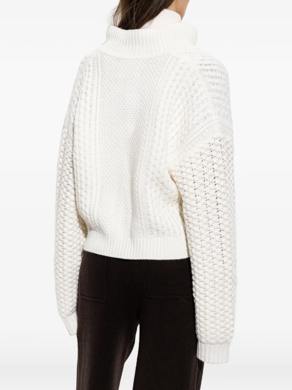 Lisa Yang Becs cable-knit cardigan Wit