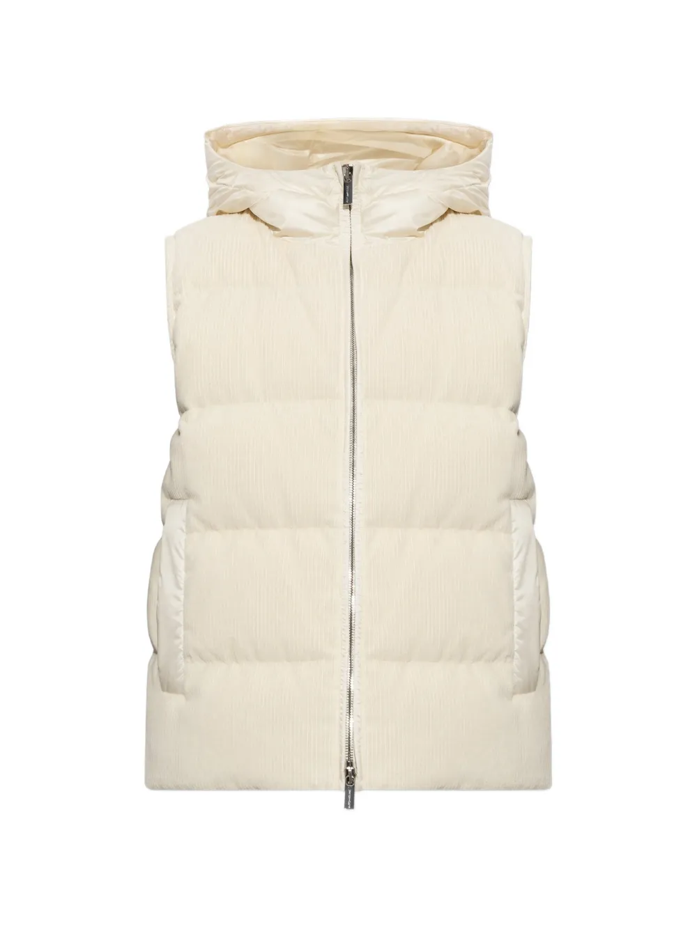 Paul & Shark corduroy-effect hooded gilet - Nude