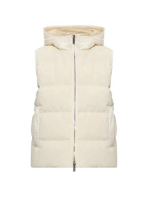 Paul & Shark corduroy-effect hooded gilet