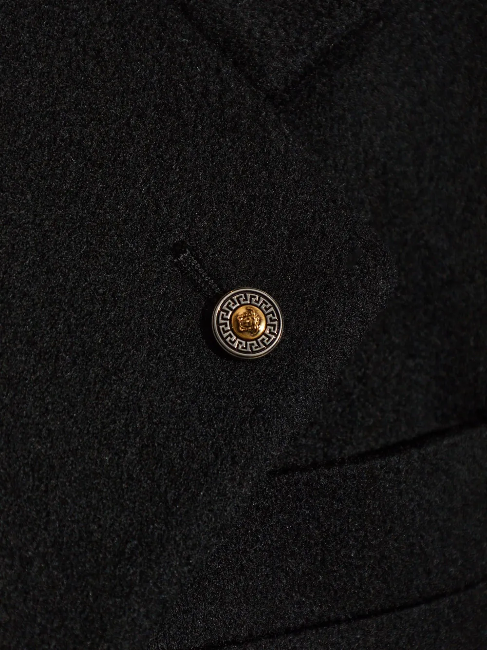 Versace Medusa-plaque single-breasted blazer Zwart
