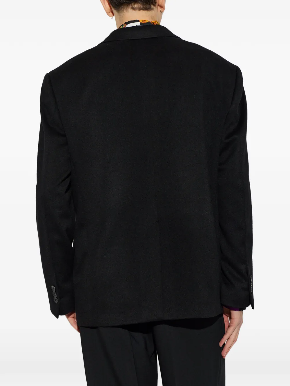 Versace Medusa-plaque single-breasted blazer Zwart