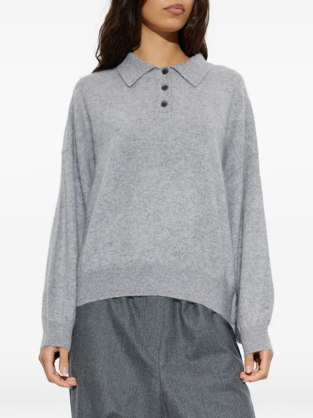 Lisa Yang Valdis polo sweater Grijs
