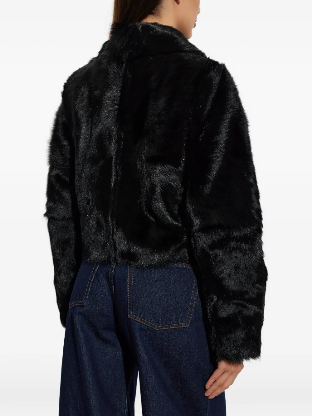 By Malene Birger Rowani fur-effect jacket Zwart