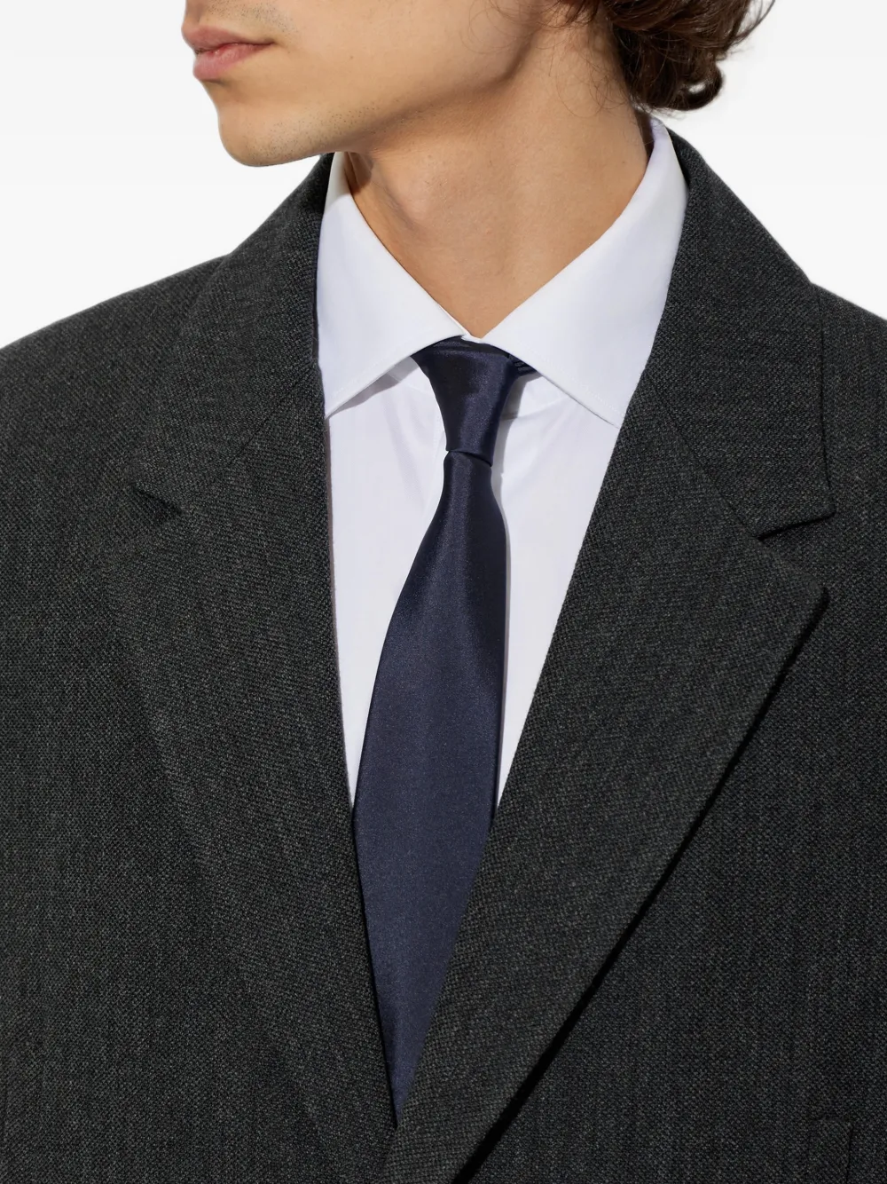 Vivienne Westwood Orb-embroidered silk tie Blauw