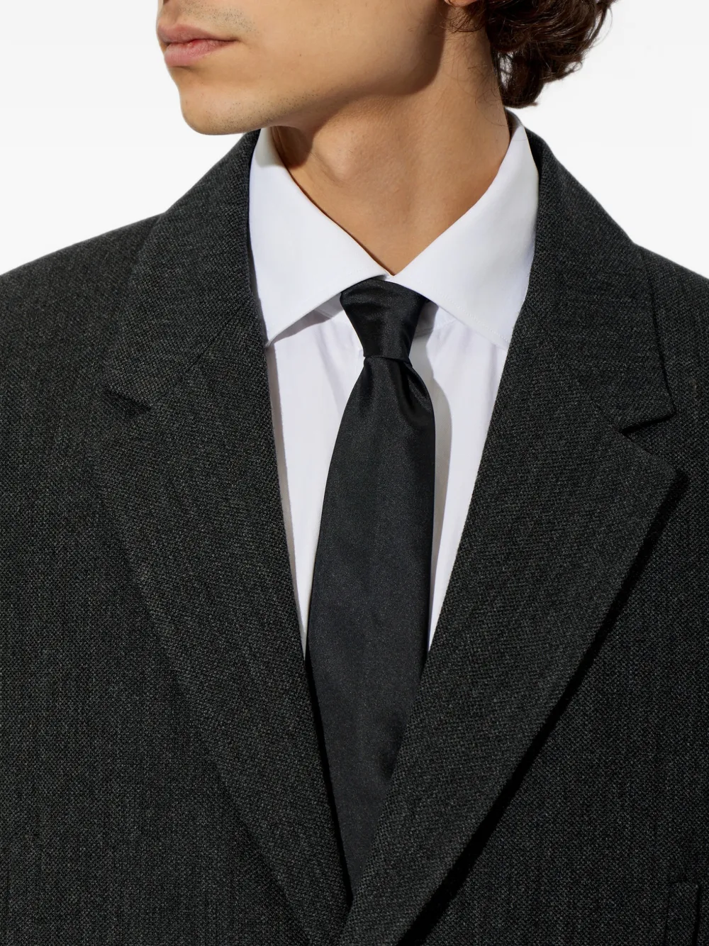 Vivienne Westwood Orb embroidered silk tie Zwart