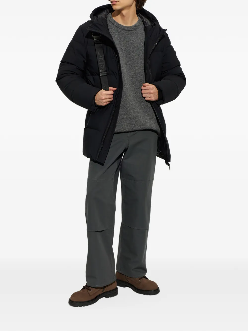 Kenzo double-knee panelled chinos Grijs