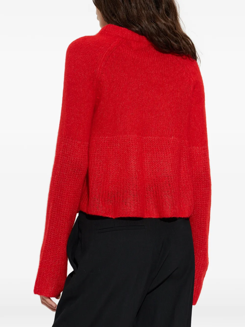 Lisa Yang Portia peplum sweater Rood