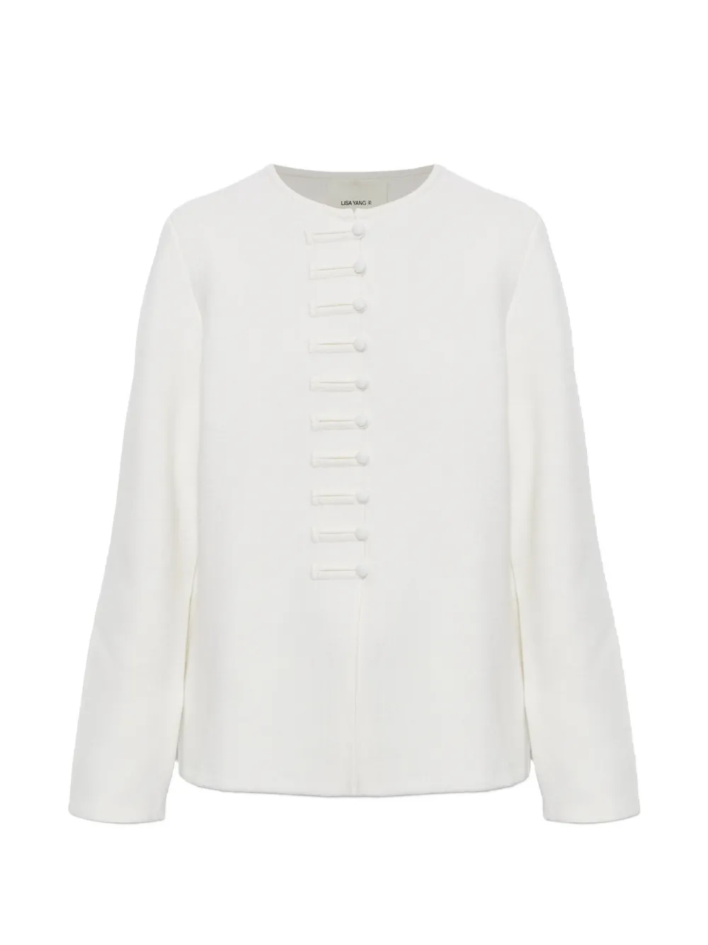 Lisa Yang Han Fu knot-fastening cardigan - Bianco