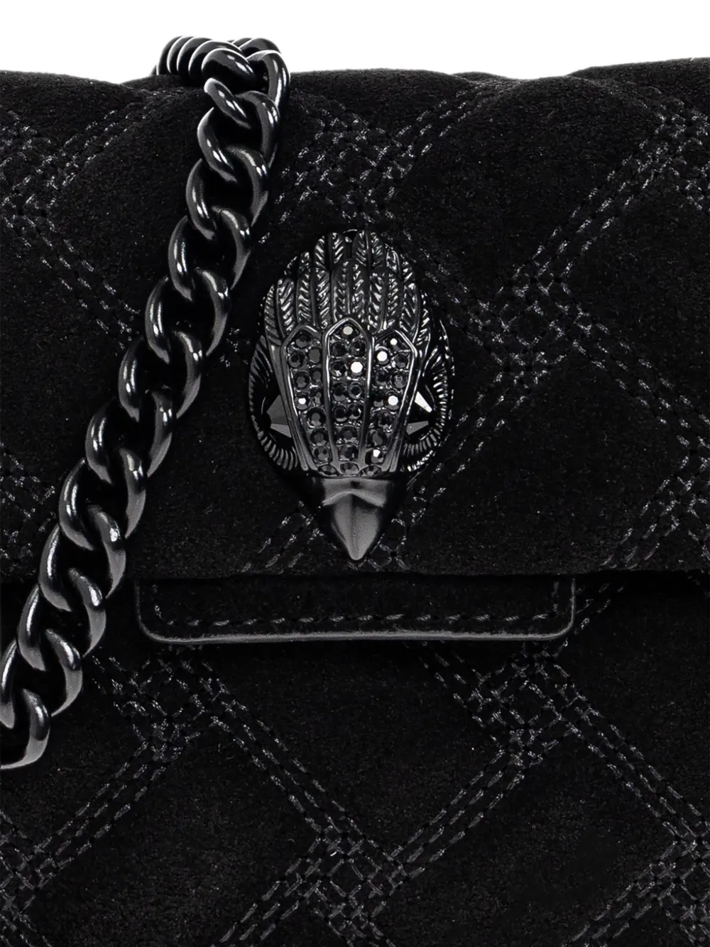 Kurt Geiger London Mini Kensington quilted leather shoulder bag Zwart
