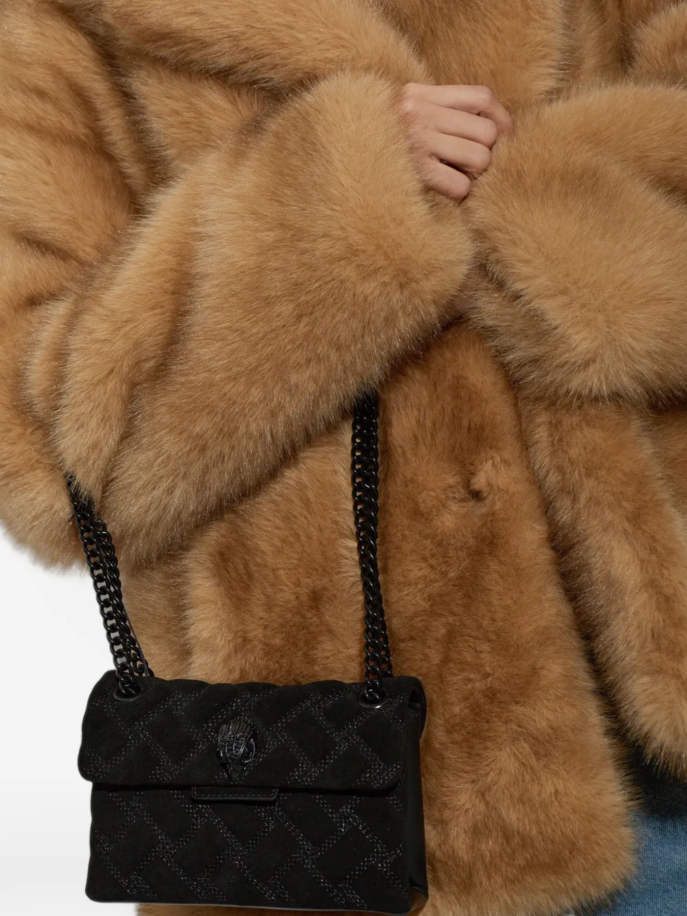 Kurt Geiger London Mini Kensington quilted leather shoulder bag Zwart