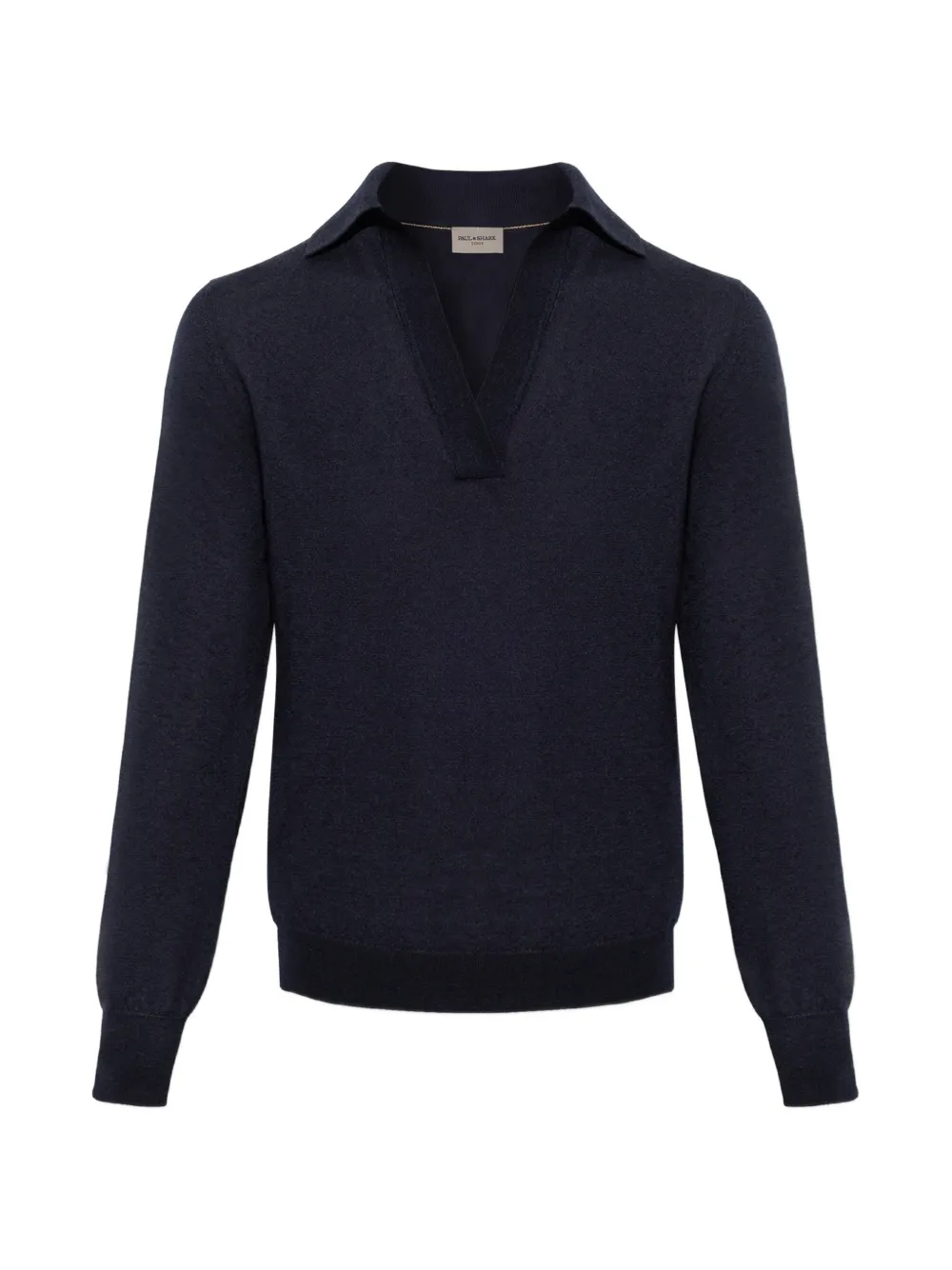 Paul & Shark Long-sleeve V-neck Sweater In Blue