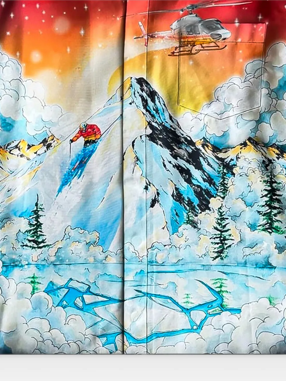 Casablanca Ski Lake printed shirt Blauw
