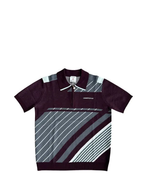 Casablanca diagonal-stripe polo shirt