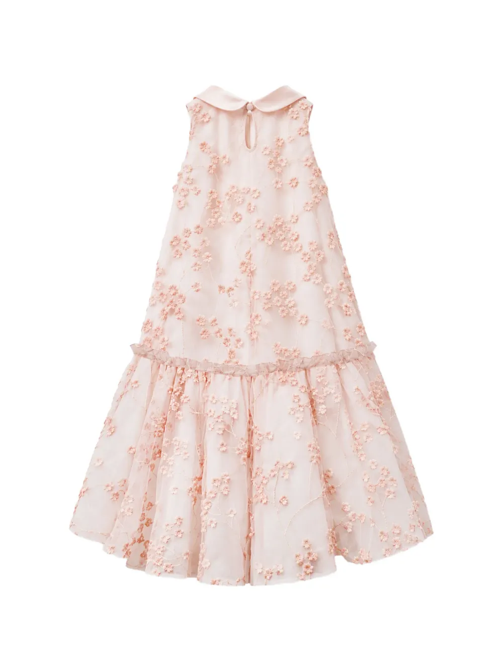 La Stupenderia bow-detail embroidered dress Roze