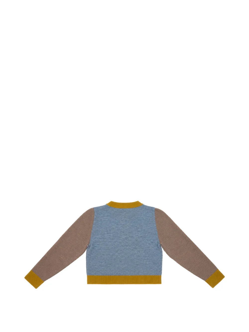 La Stupenderia colour-block wool cardigan Blauw