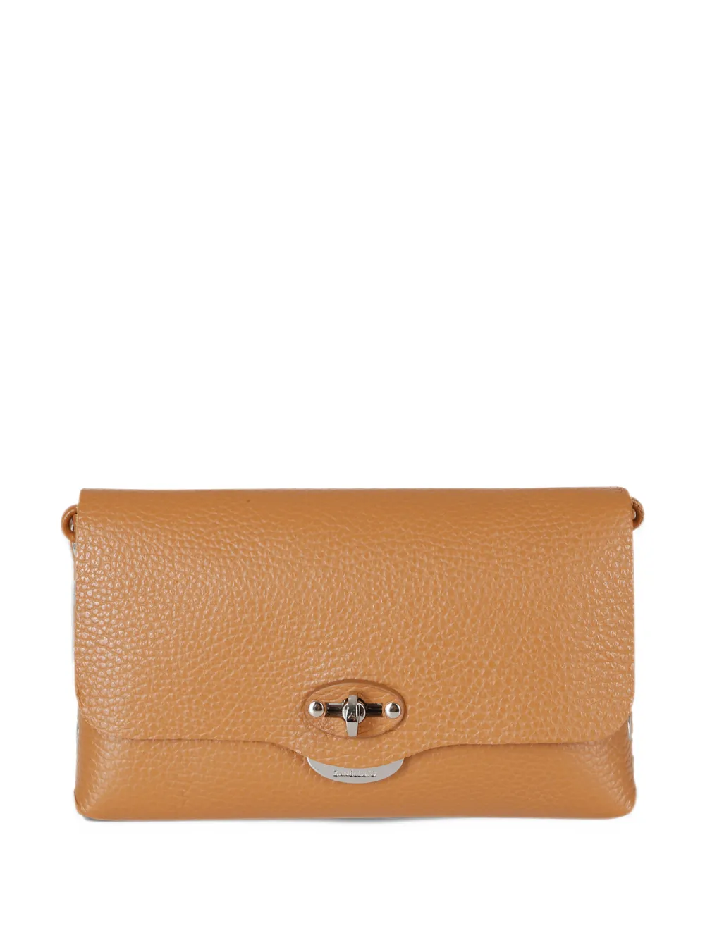 Zanellato grain-leather twist-lock clutch bag - Marrone