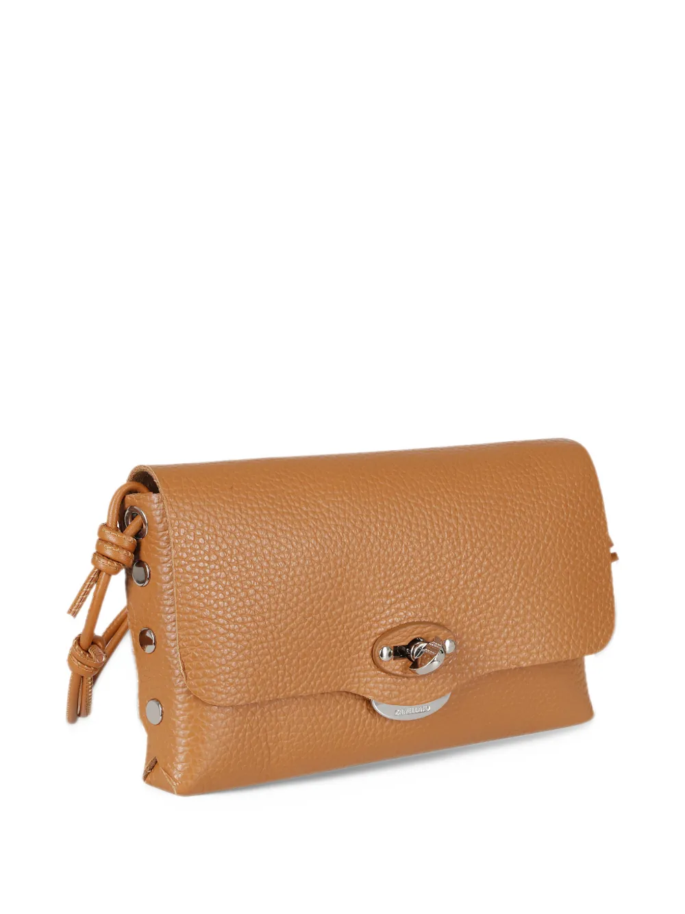 Zanellato grain-leather twist-lock clutch bag Bruin