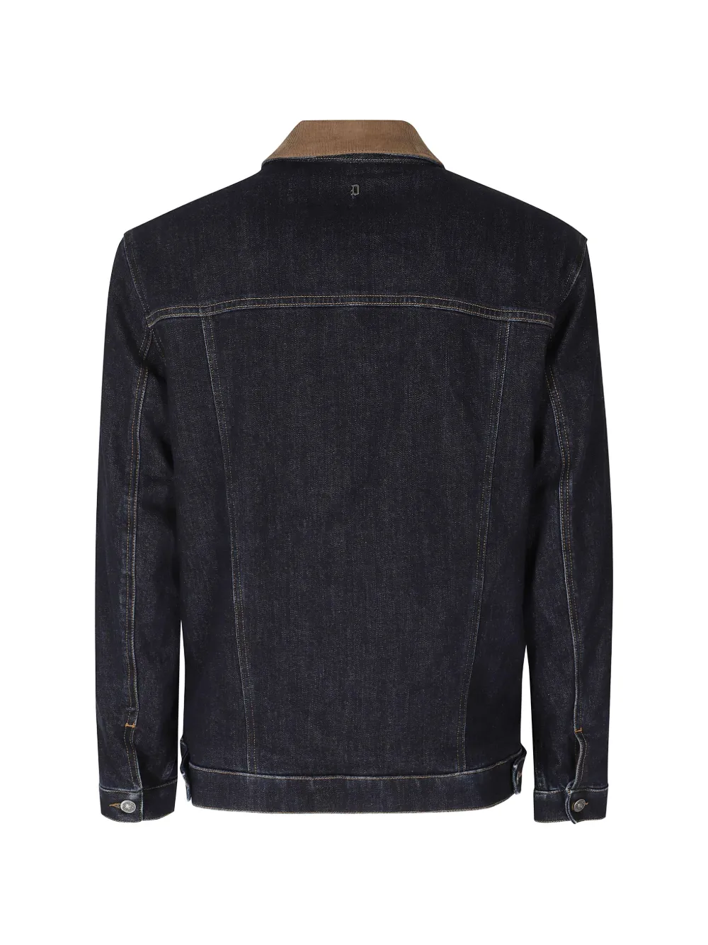 DONDUP corduroy-collar denim jacket Blauw