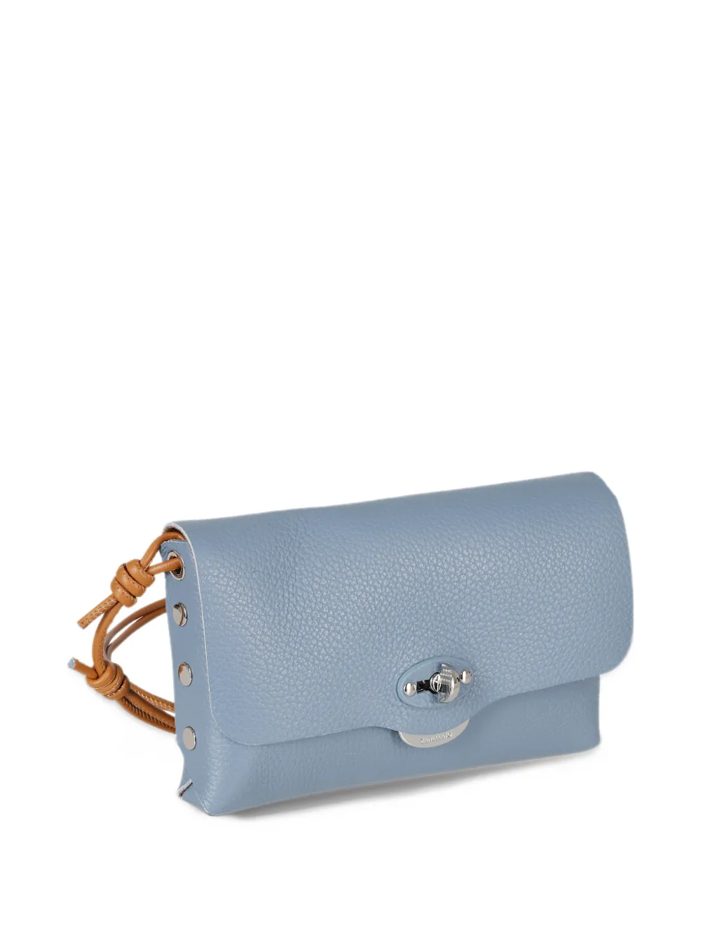 Zanellato pebbled twist-lock clutch bag Blauw