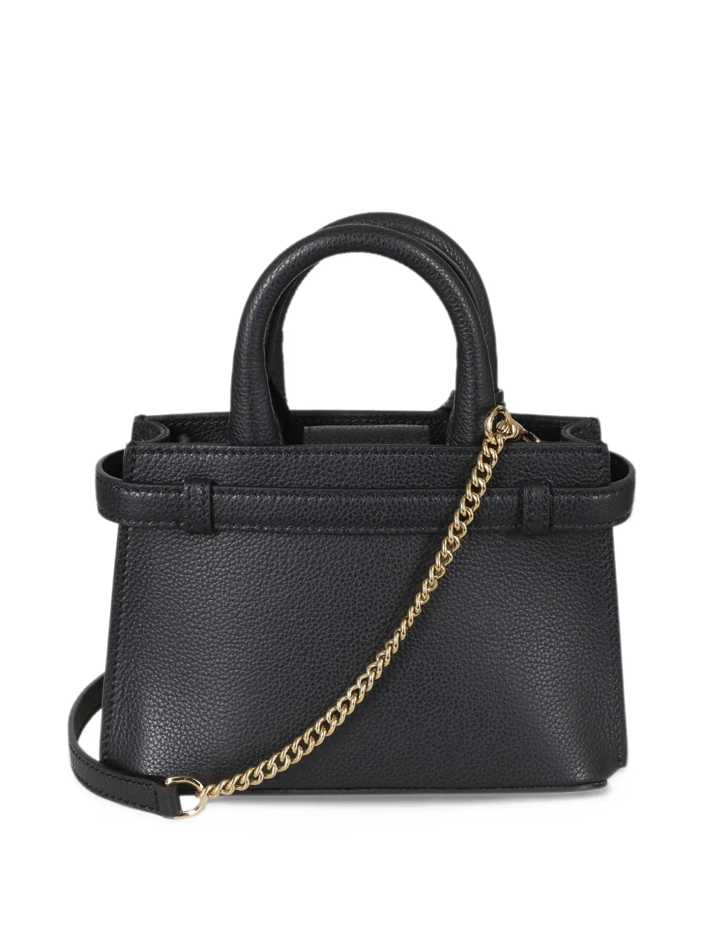Lancel Mini Faubourg grained leather tote bag Zwart