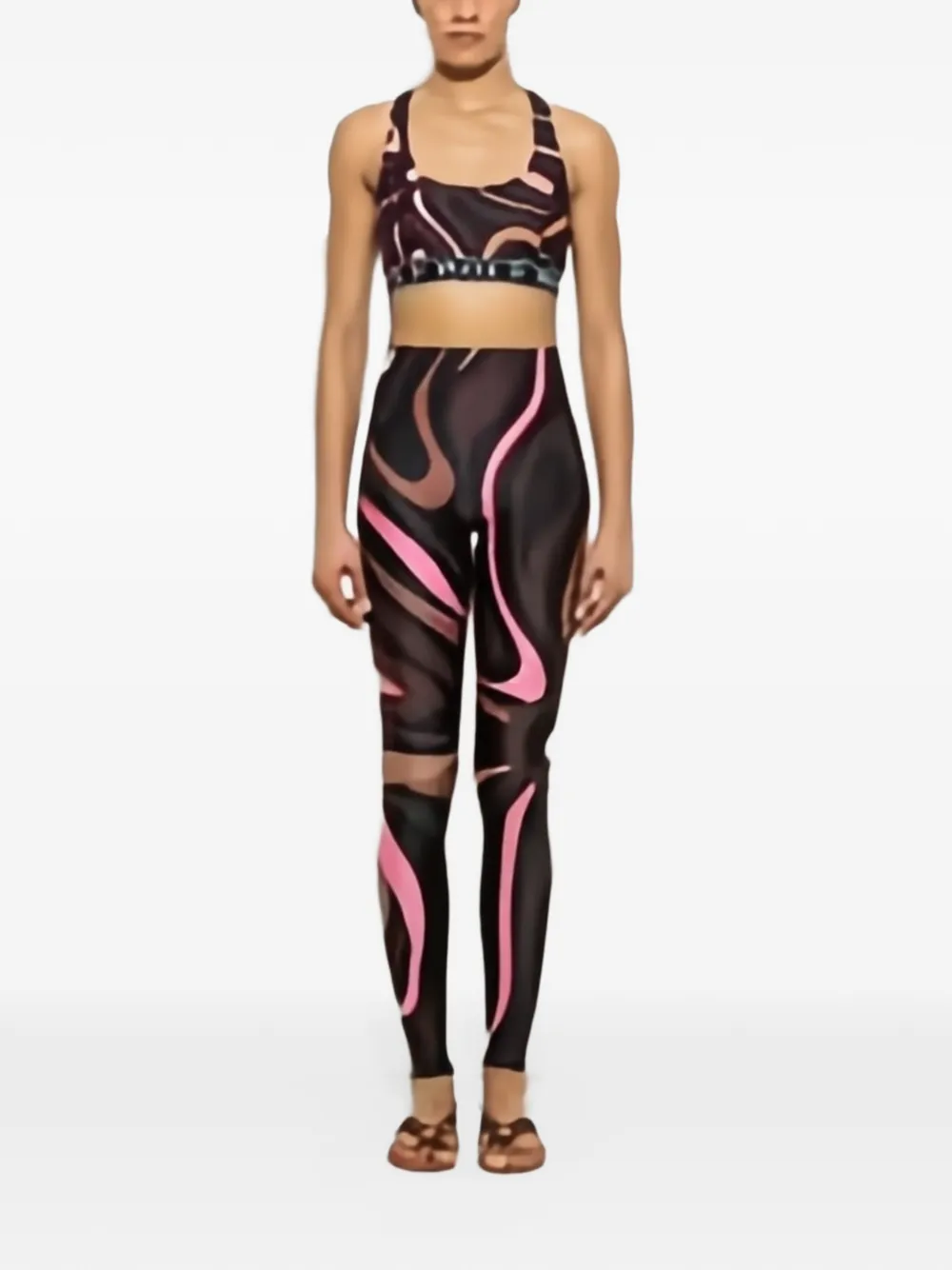 PUCCI Marmo-print leggings Roze