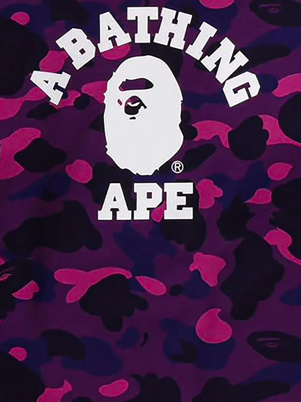 A BATHING APE Color Camo College sweatshirt Paars
