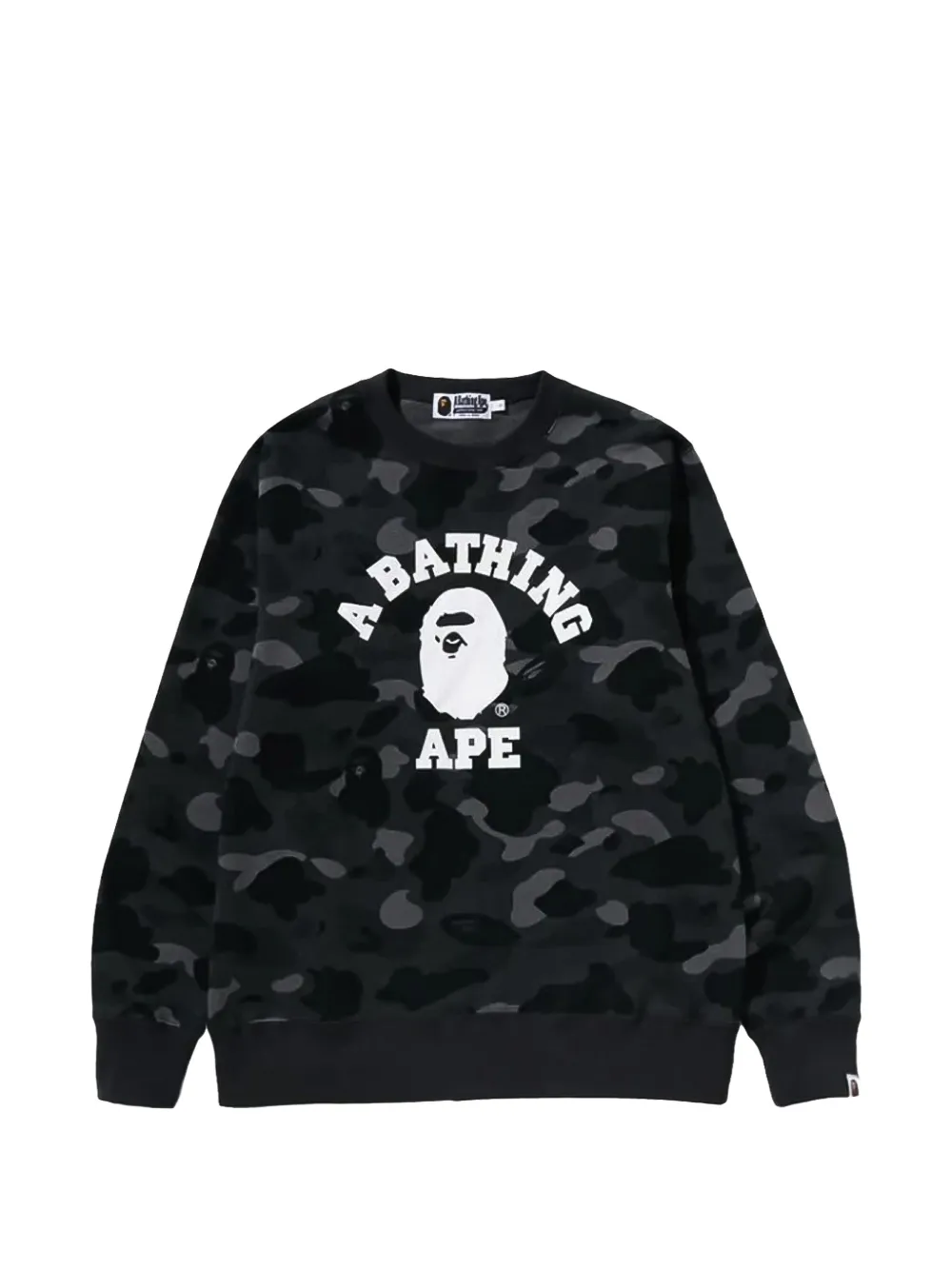 A BATHING APE Color Camo College sweatshirt Zwart