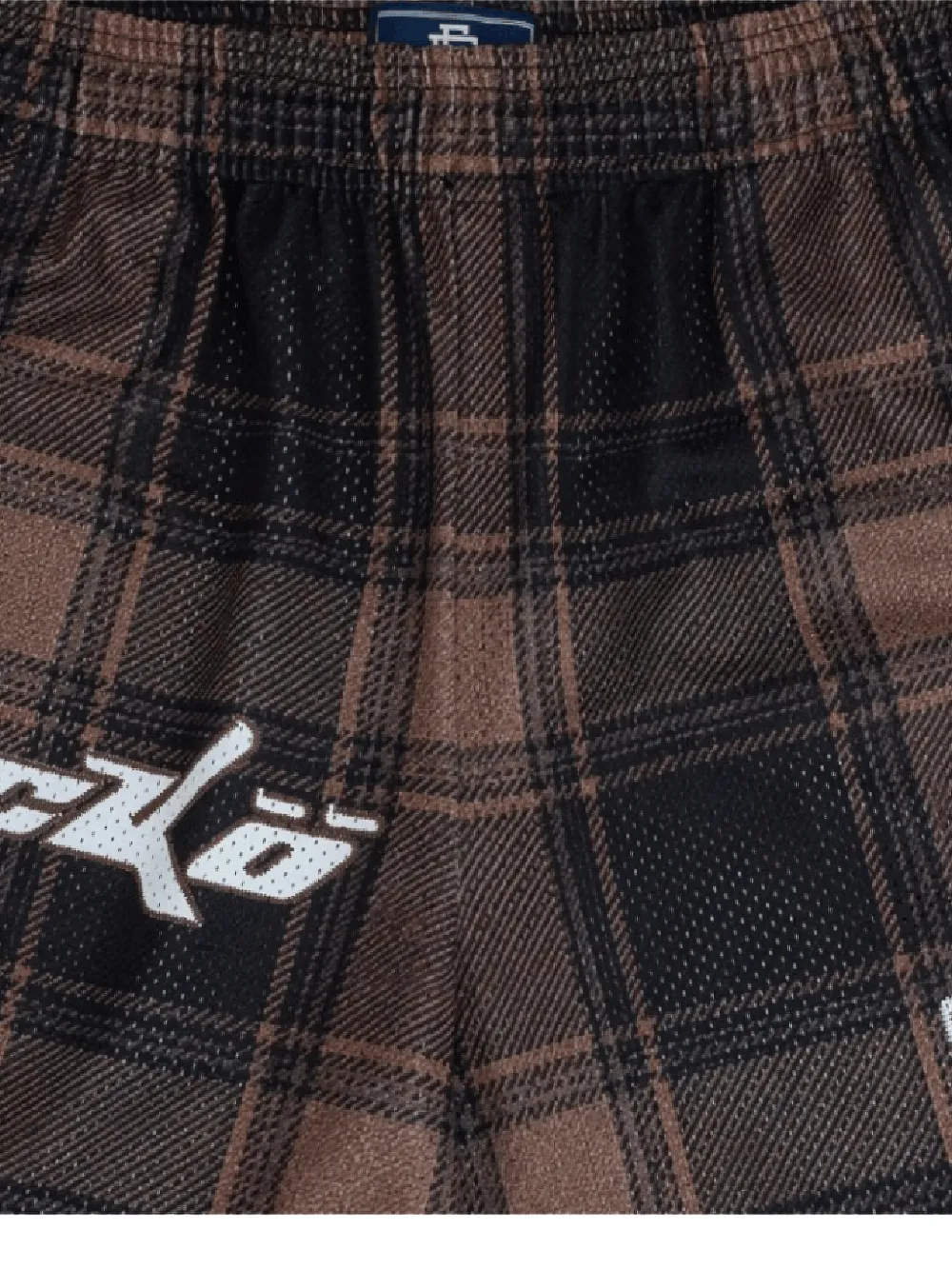 ERIC EMANUEL Sicko check-print logo-print shorts Bruin