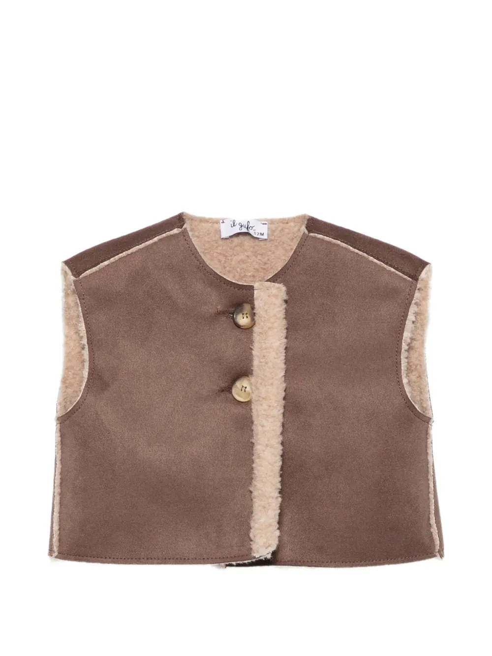 Il Gufo faux-shearling gilet Bruin
