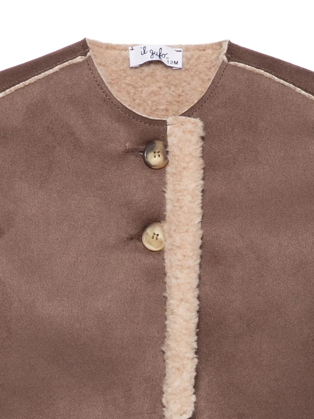 Il Gufo faux-shearling gilet Bruin