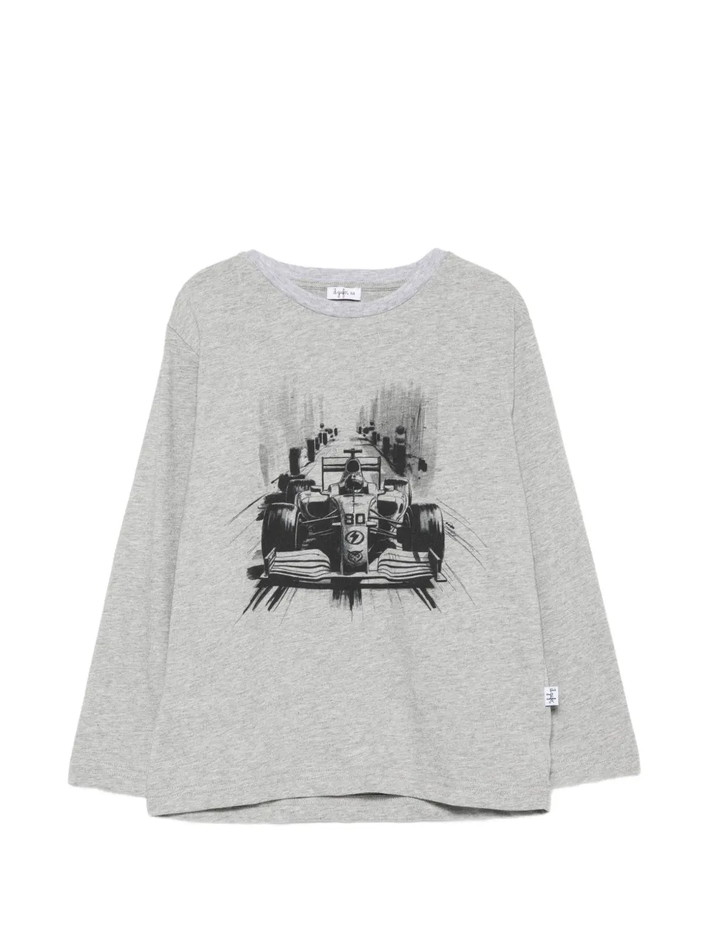 Il Gufo graphic-print long-sleeve T-shirt Grijs