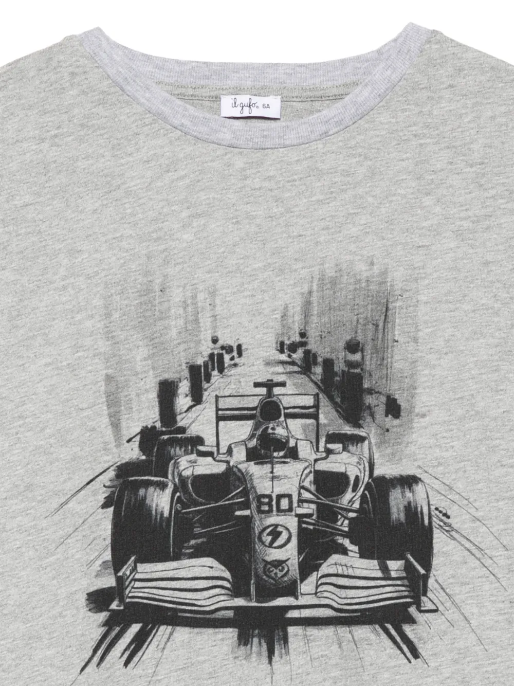 Il Gufo graphic-print long-sleeve T-shirt Grijs
