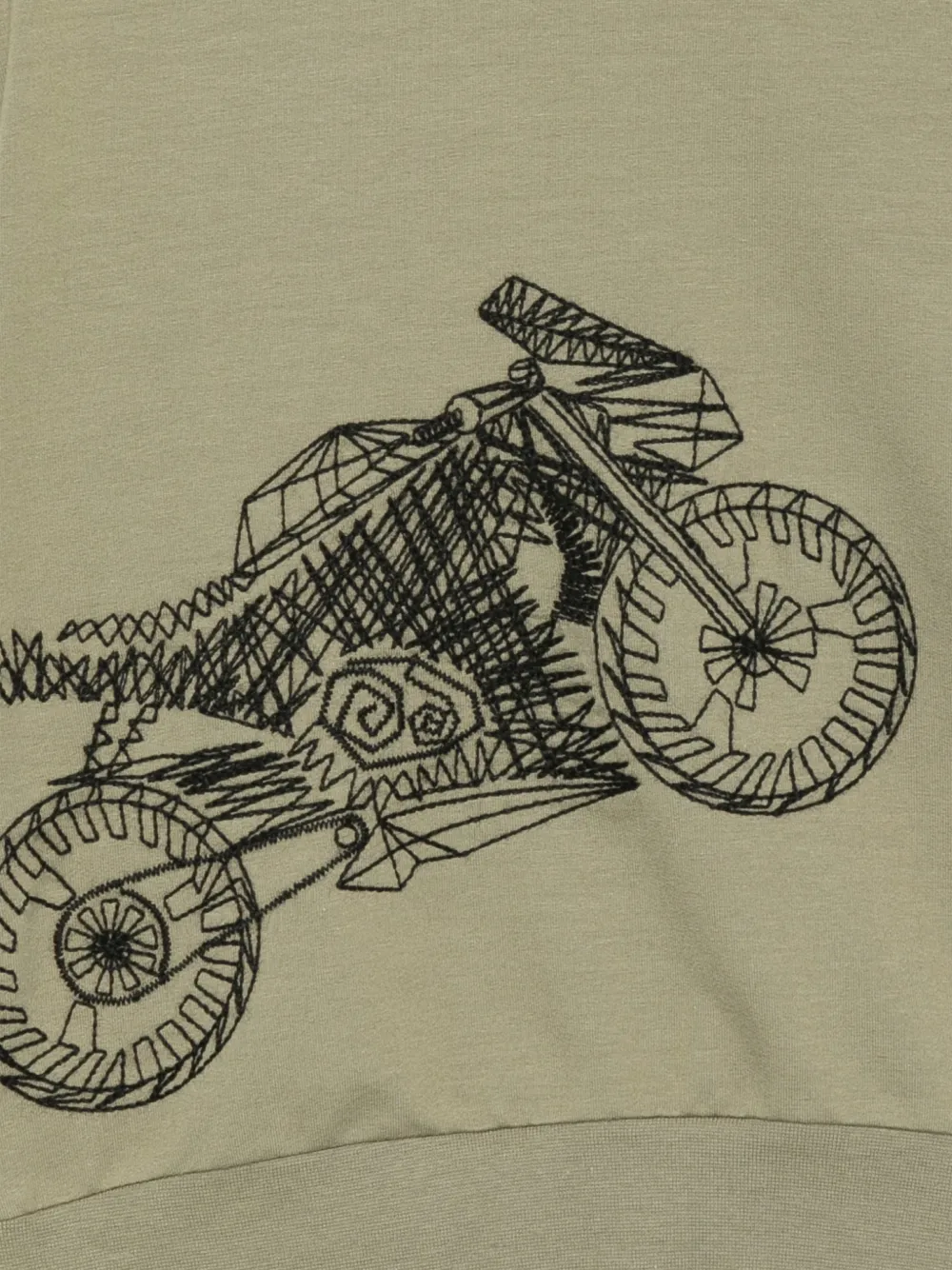Il Gufo motorcycle-embroidered hoodie Groen