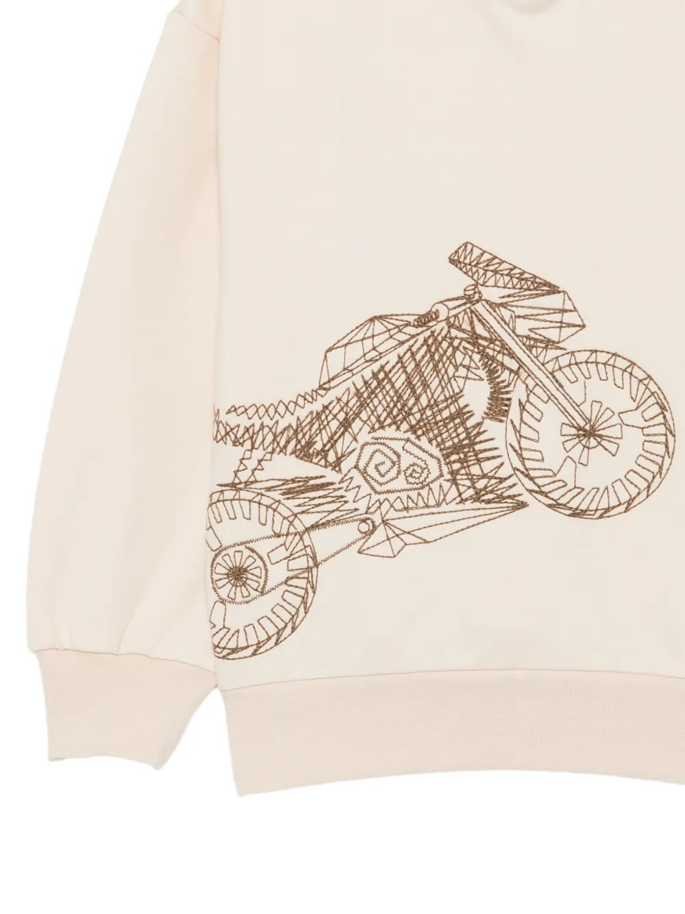 Il Gufo embroidered hoodie Beige