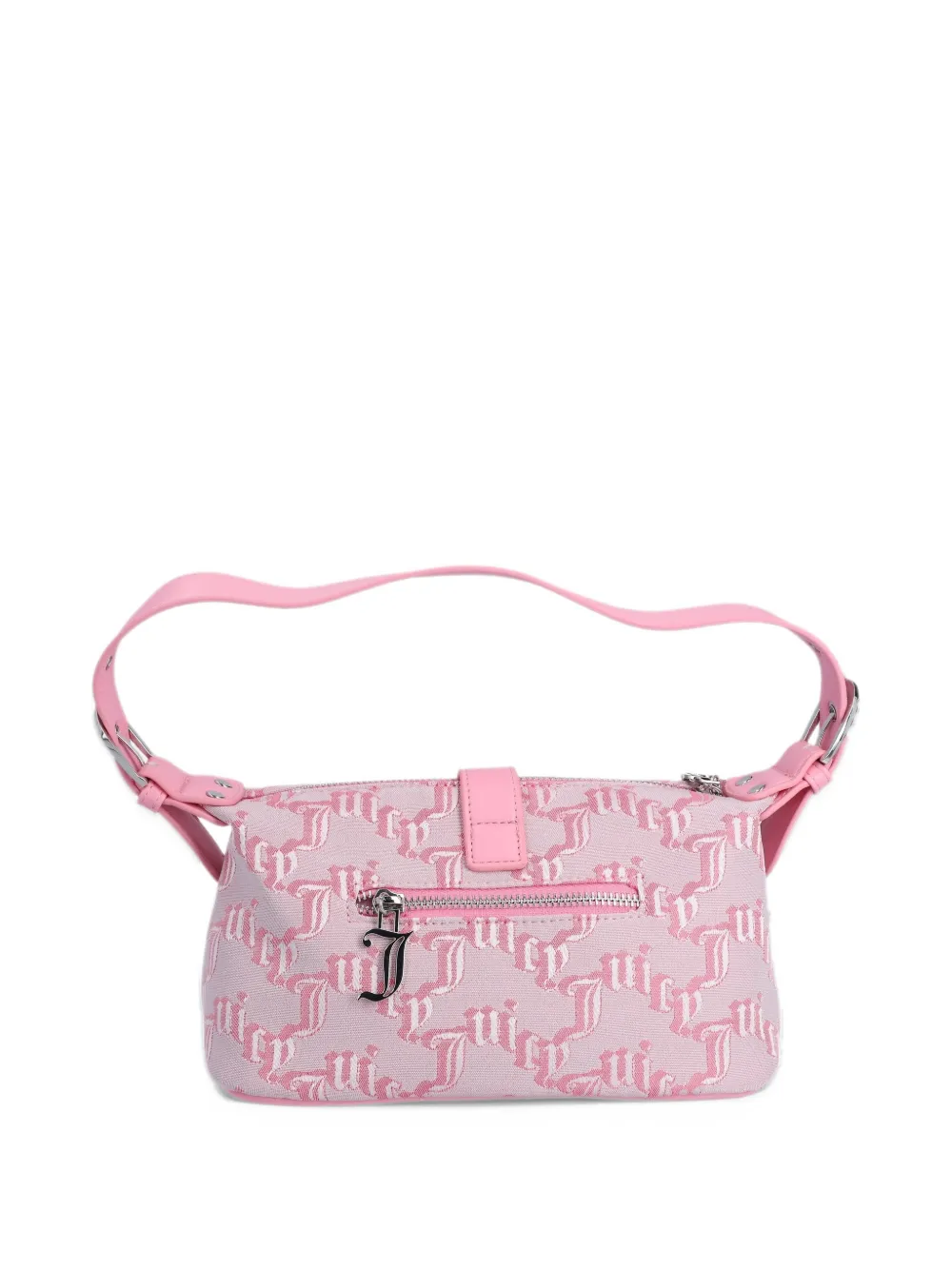 Juicy Couture jacquard buckle shoulder bag Roze