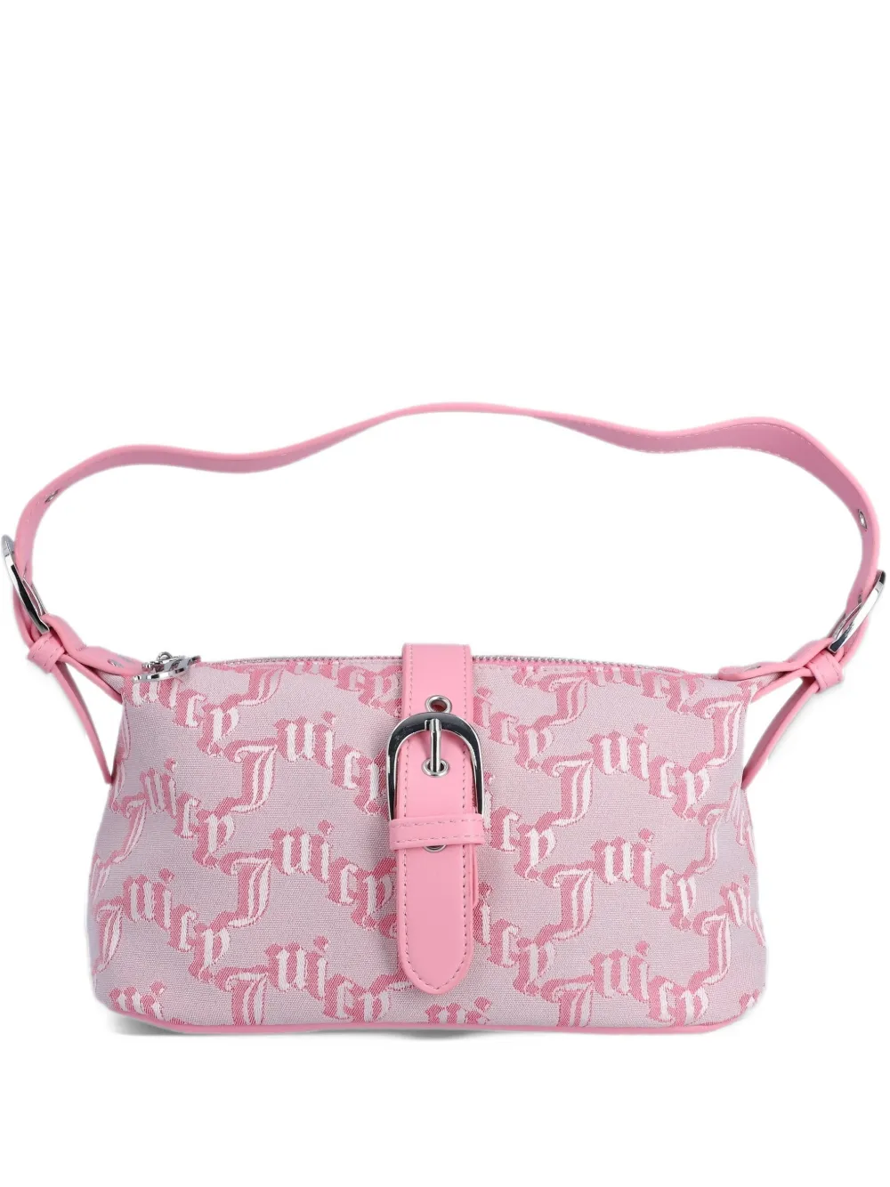 Juicy Couture jacquard buckle shoulder bag Roze